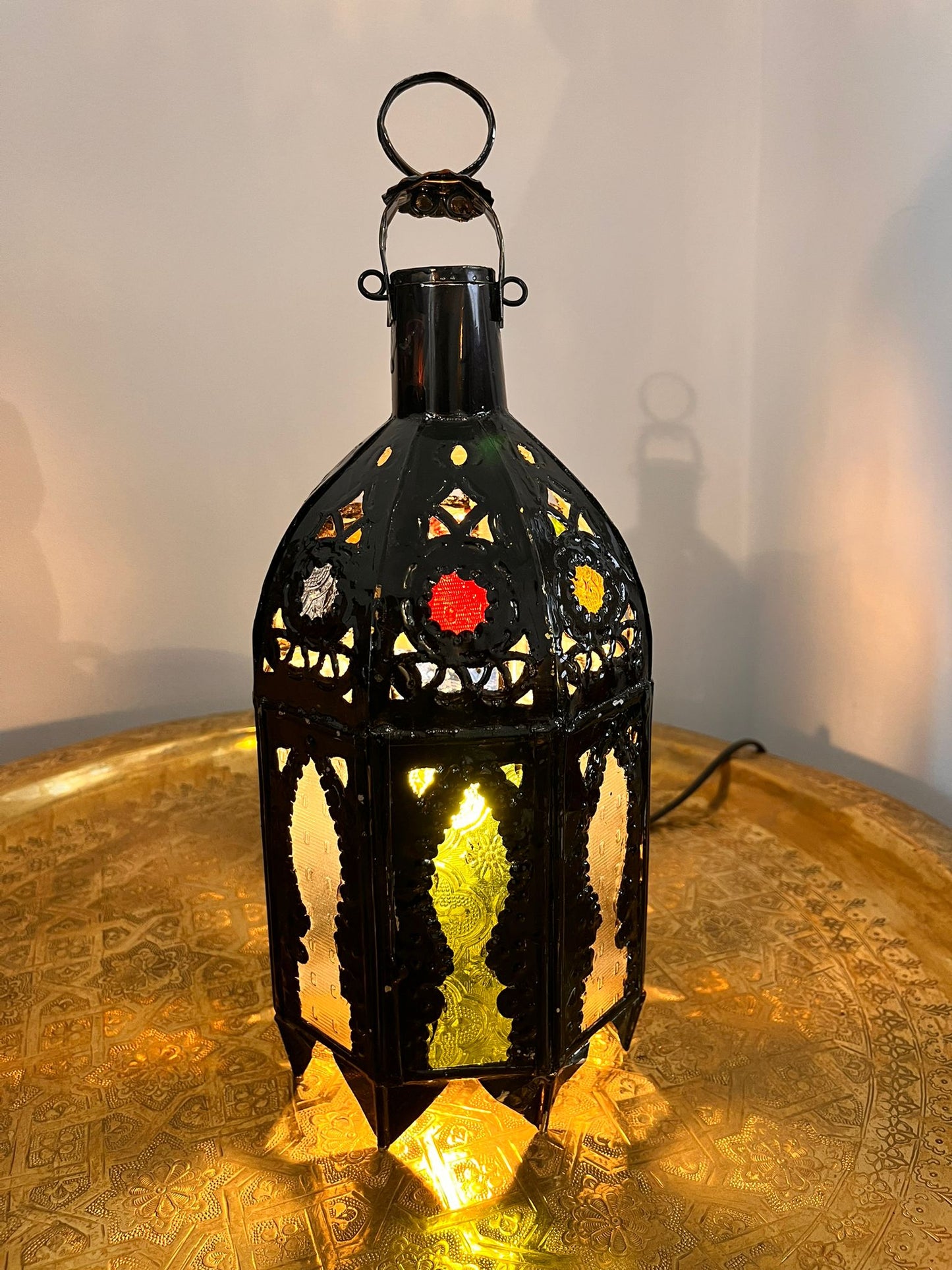 Handgemaakte Marokkaanse Lamp - Drie Maten Beschikbaar: Groot (54cm), Medium (43cm), Mini (33cm)